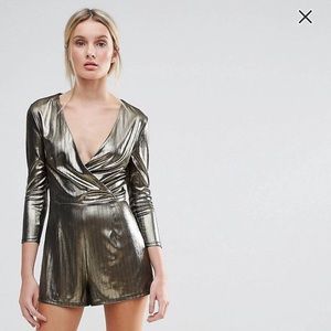 New Look sexy metallic romper